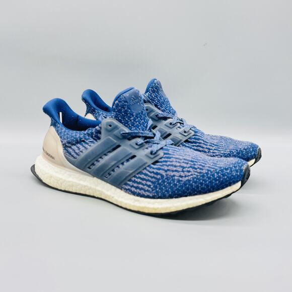 Adidas Shoes Womens 9 Blue Primeknit Ultra Boost 3.0 Running Athletic Sneakers - Picture 2 of 12